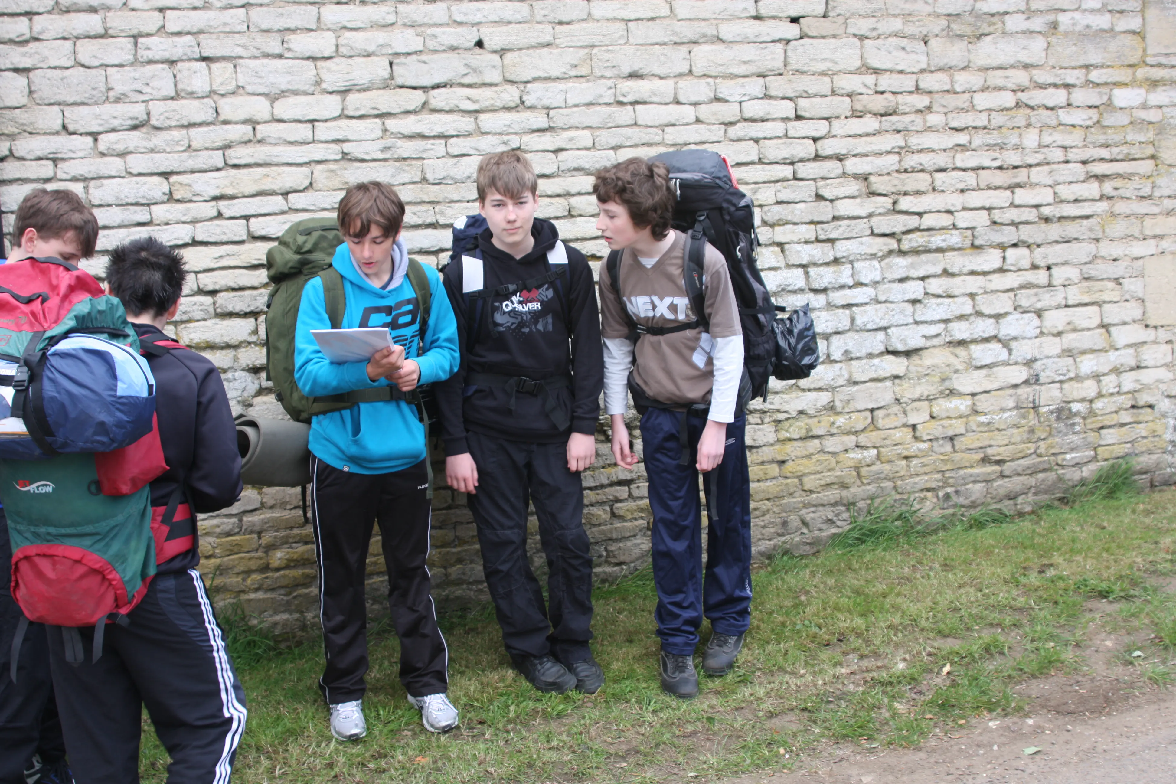 A young me and my Bronze DofE team in our hiking gear