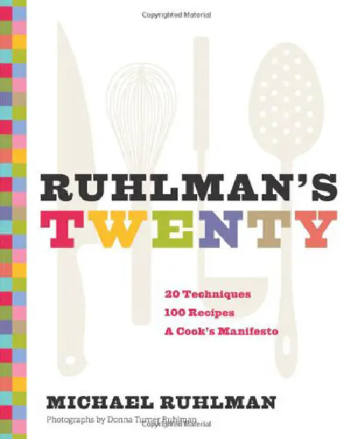 Ruhlman's Twenty book cover