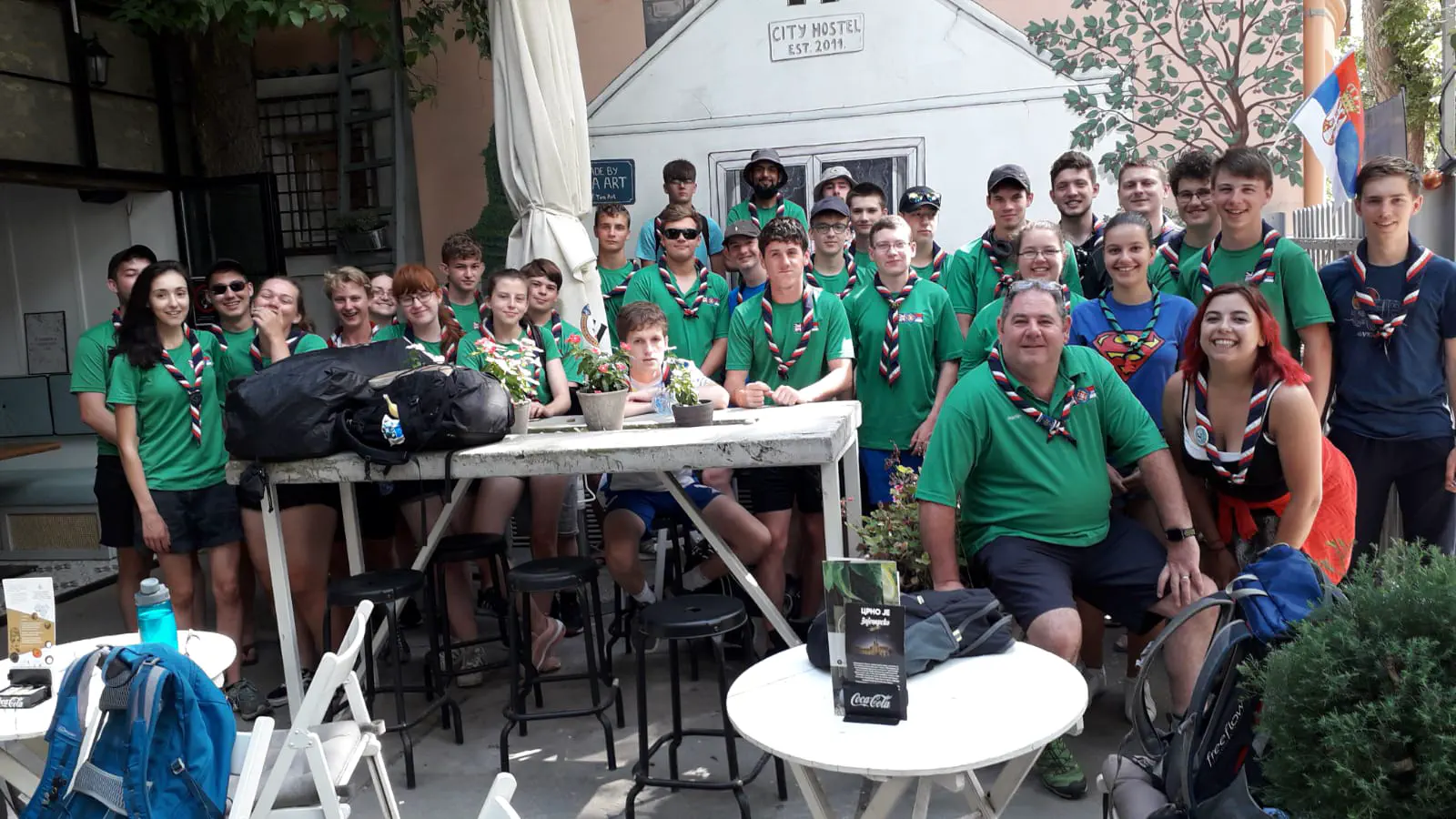 A group photo of around 25 Scouts