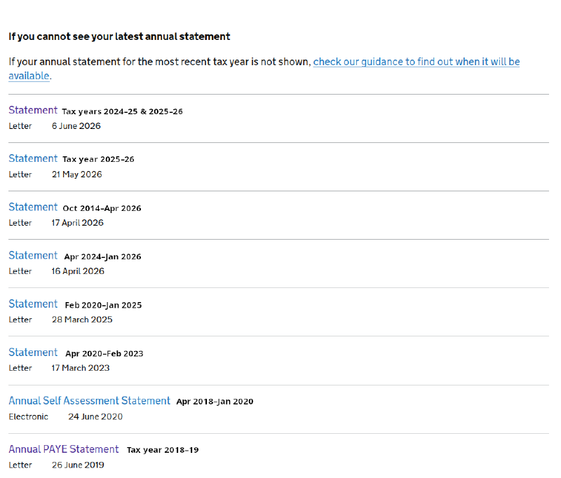 Student loan statements over the years