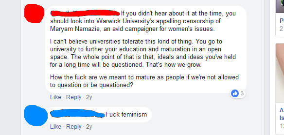 Comments on my Facebook article share