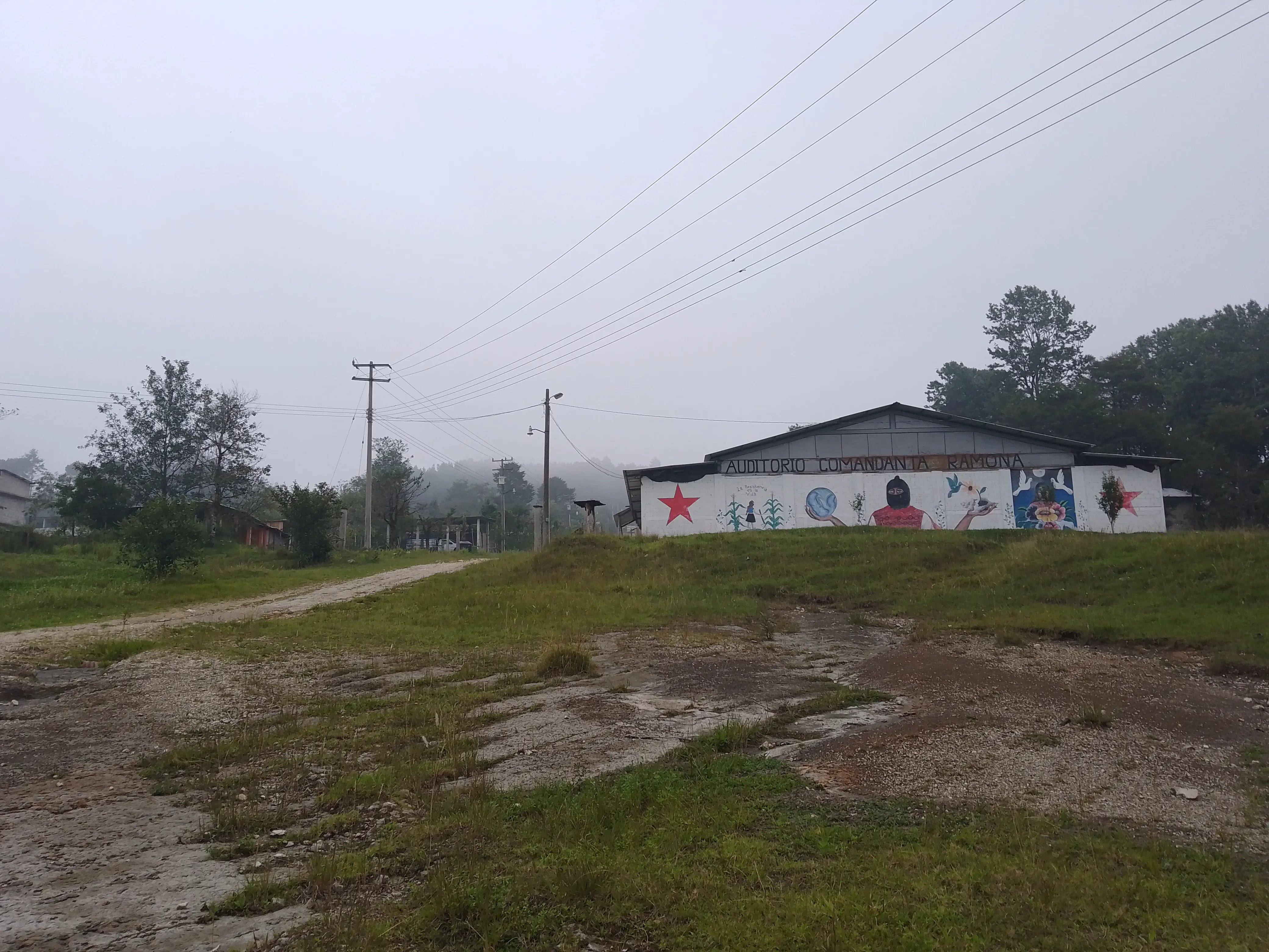 Town with an audiotorium on a ledge