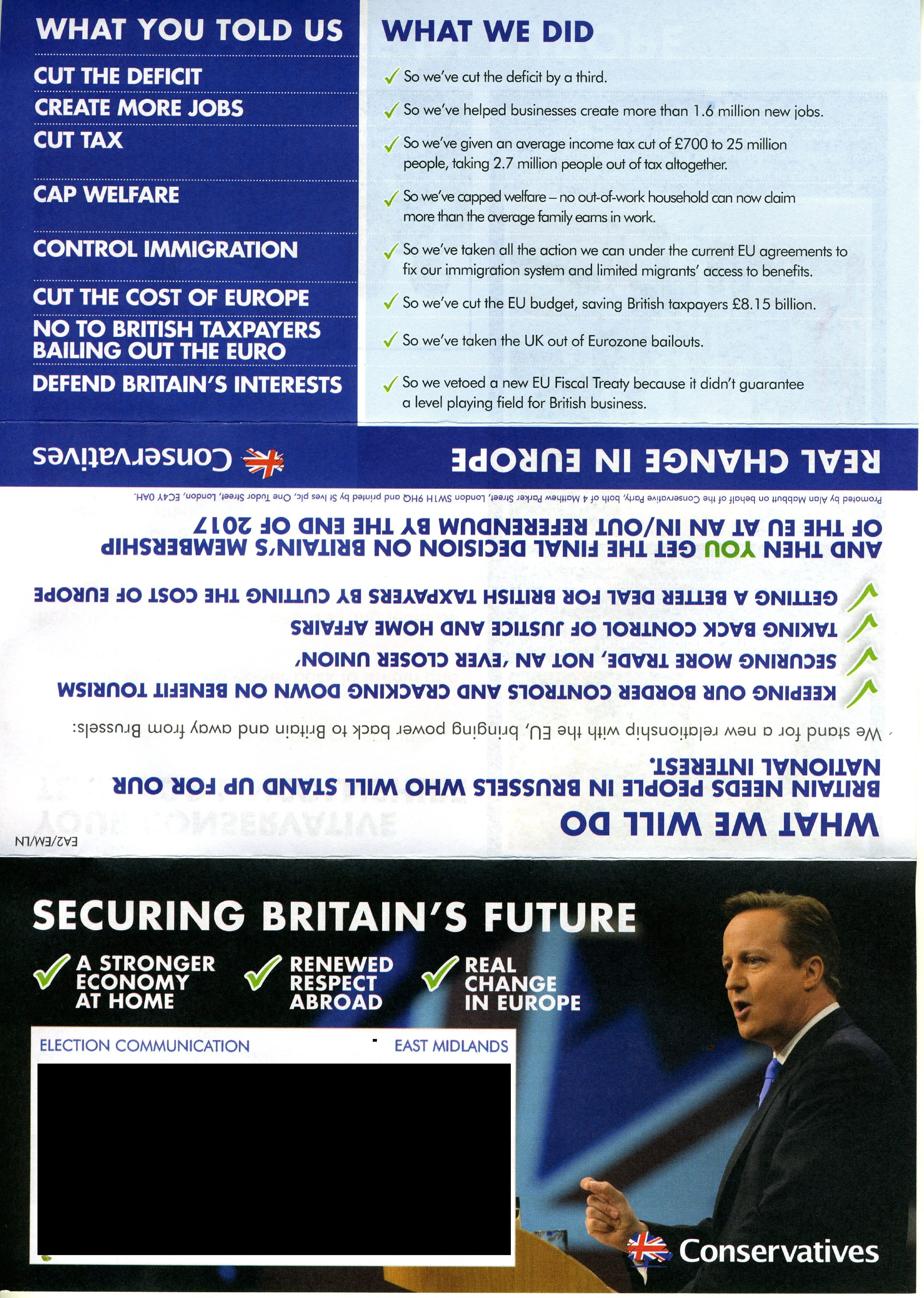 Conservatives leaflet