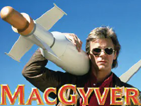 Macguyver holding a missile