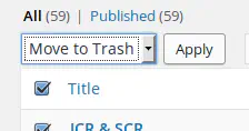 Moving several Posts into the Trash