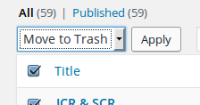 Moving several Posts into the Trash