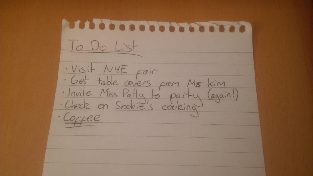 To-do list