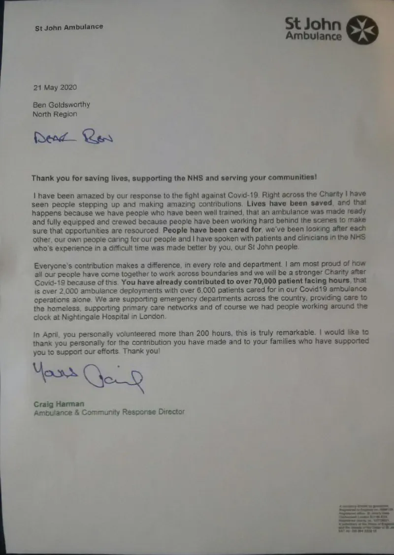 Letter of commendation