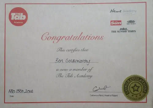 Certificate