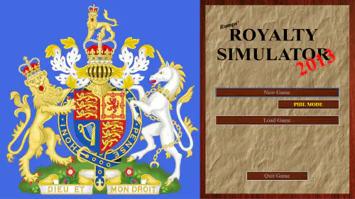 Royalty Simulator 2013 main menu