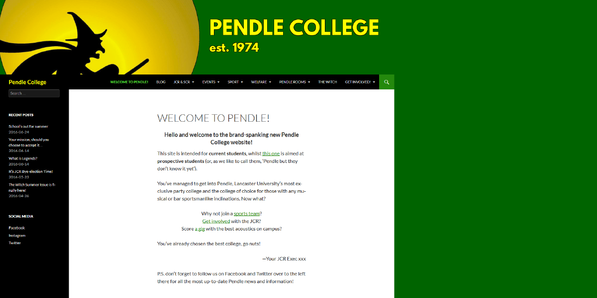Pendle College Web Site