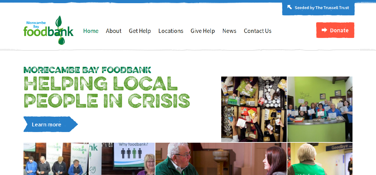 Morecambe Bay Foodbank Web Site