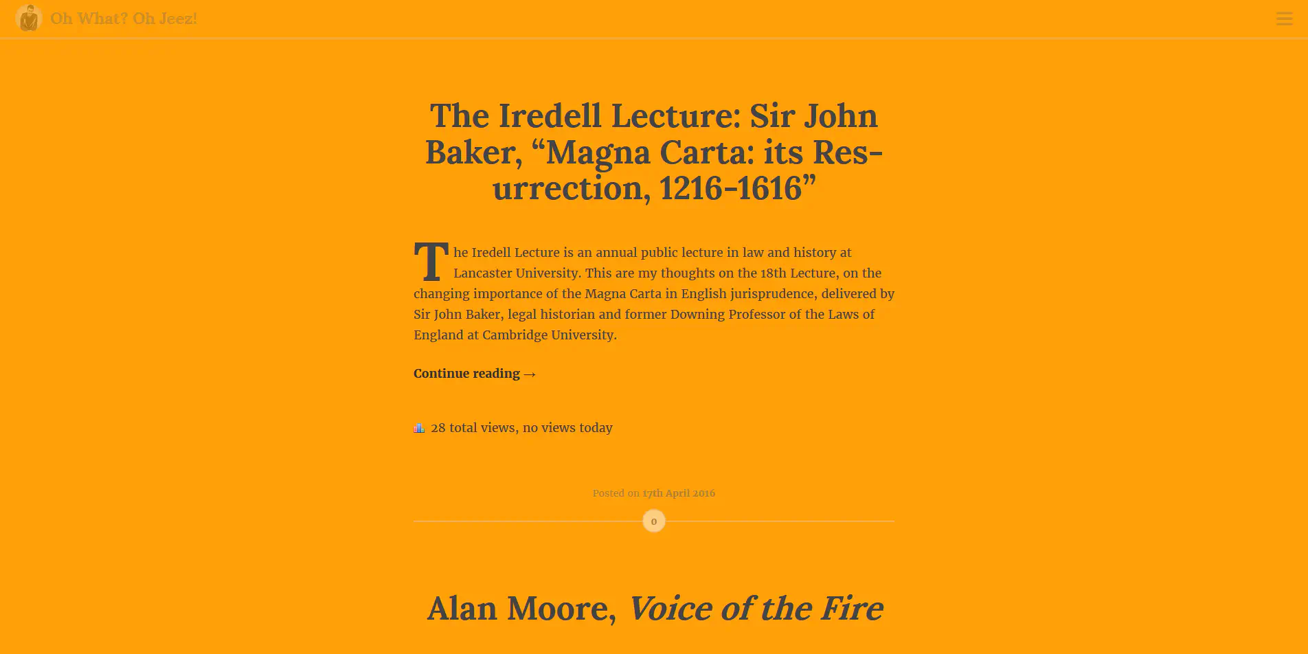 Oh What? Oh Jeez! Web Site