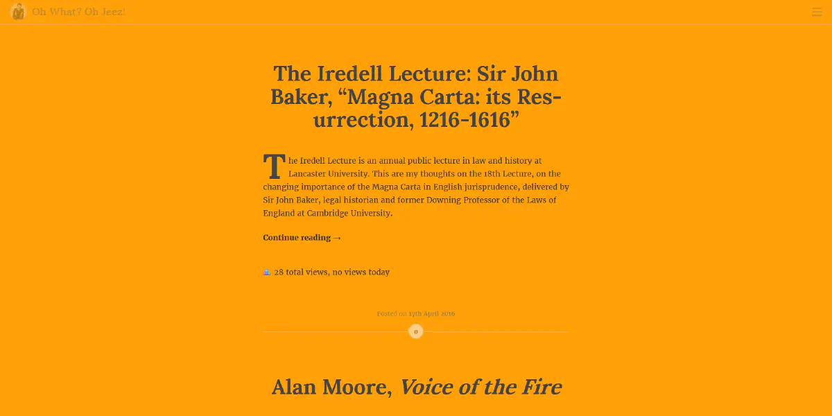 Oh What? Oh Jeez! Web Site