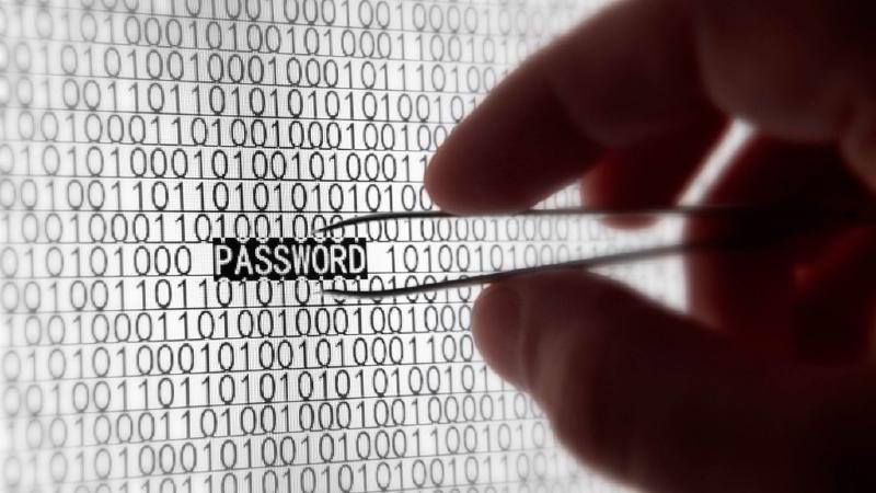 Person picking the word 'password' out of some text using tweezers