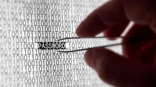 Person picking the word 'password' out of some text using tweezers