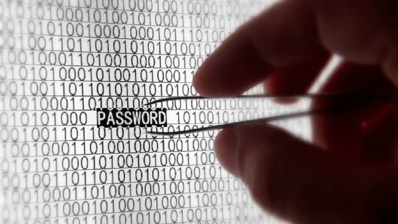 Person picking the word 'password' out of some text using tweezers