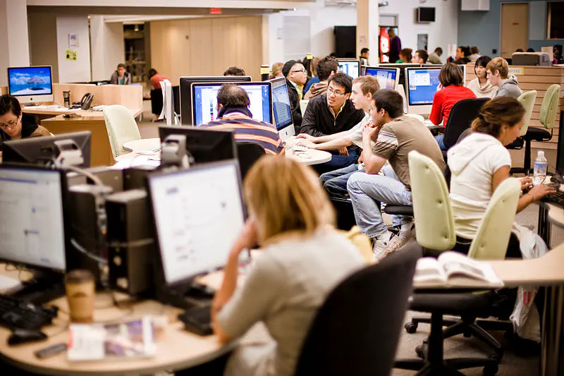 Students in a classroom