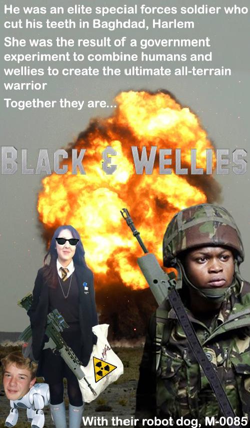 Black & Wellies poster
