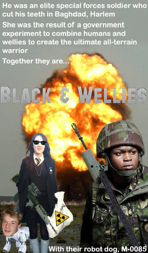 Black & Wellies poster