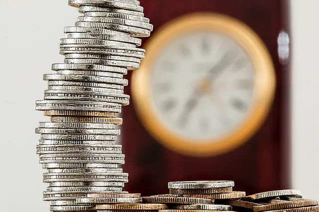 Piles of coins
