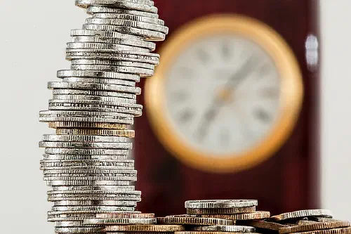 Piles of coins
