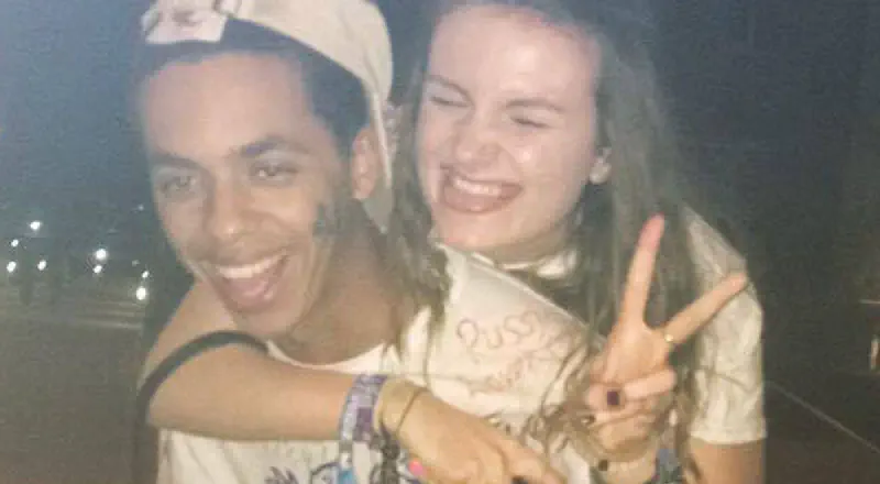 One student riding on another's back