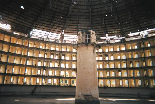Inside one of the prison buildings at Presidio Modelo, Isla de la Juventud, Cuba