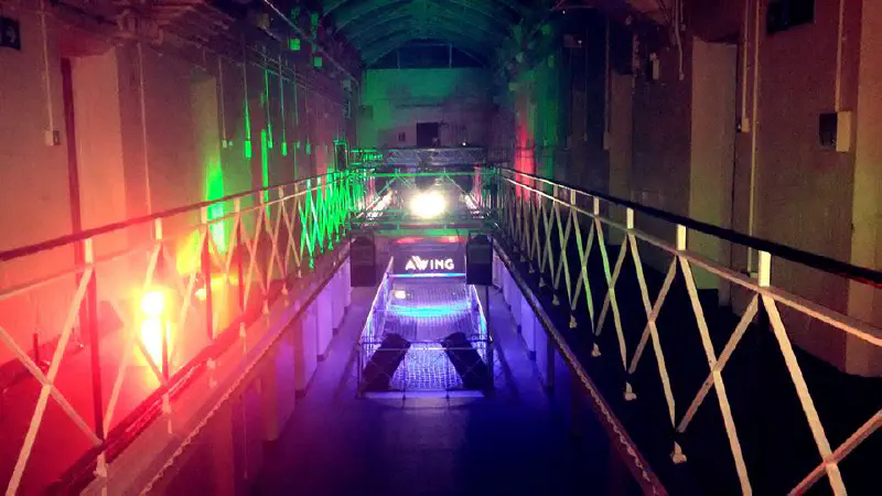Prison cells converted to a party venue