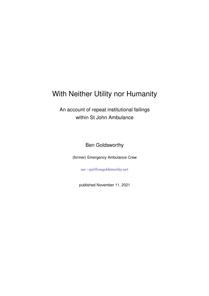 Report cover